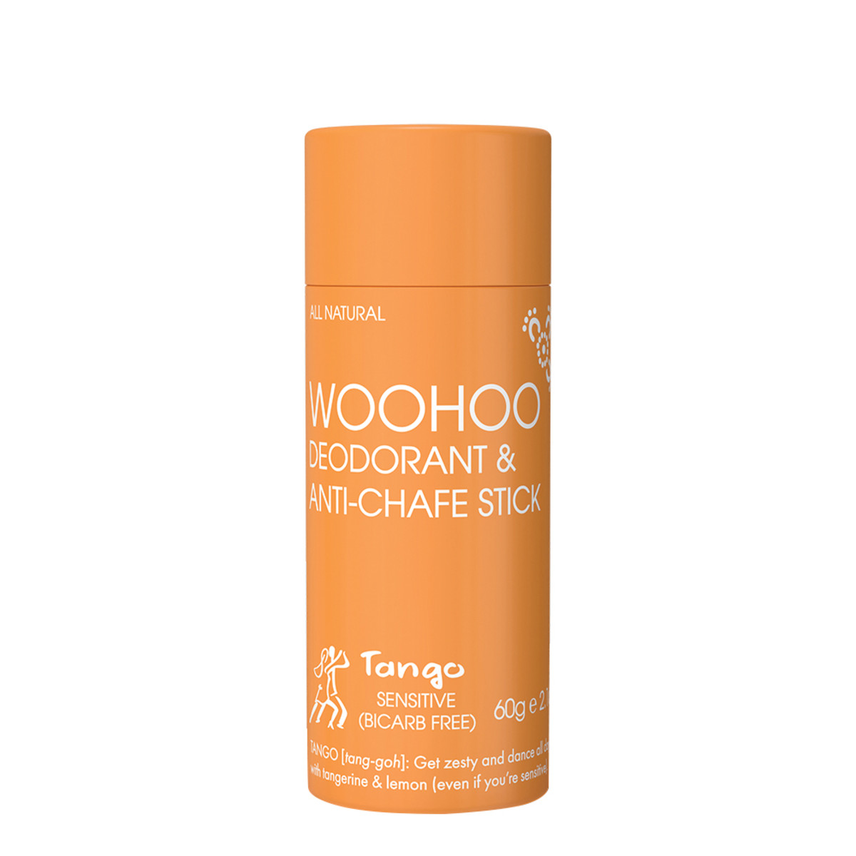 Woohoo Deodorant & Anti-Chafe Stick Tango (Sensitive Bicarb Free) 60g